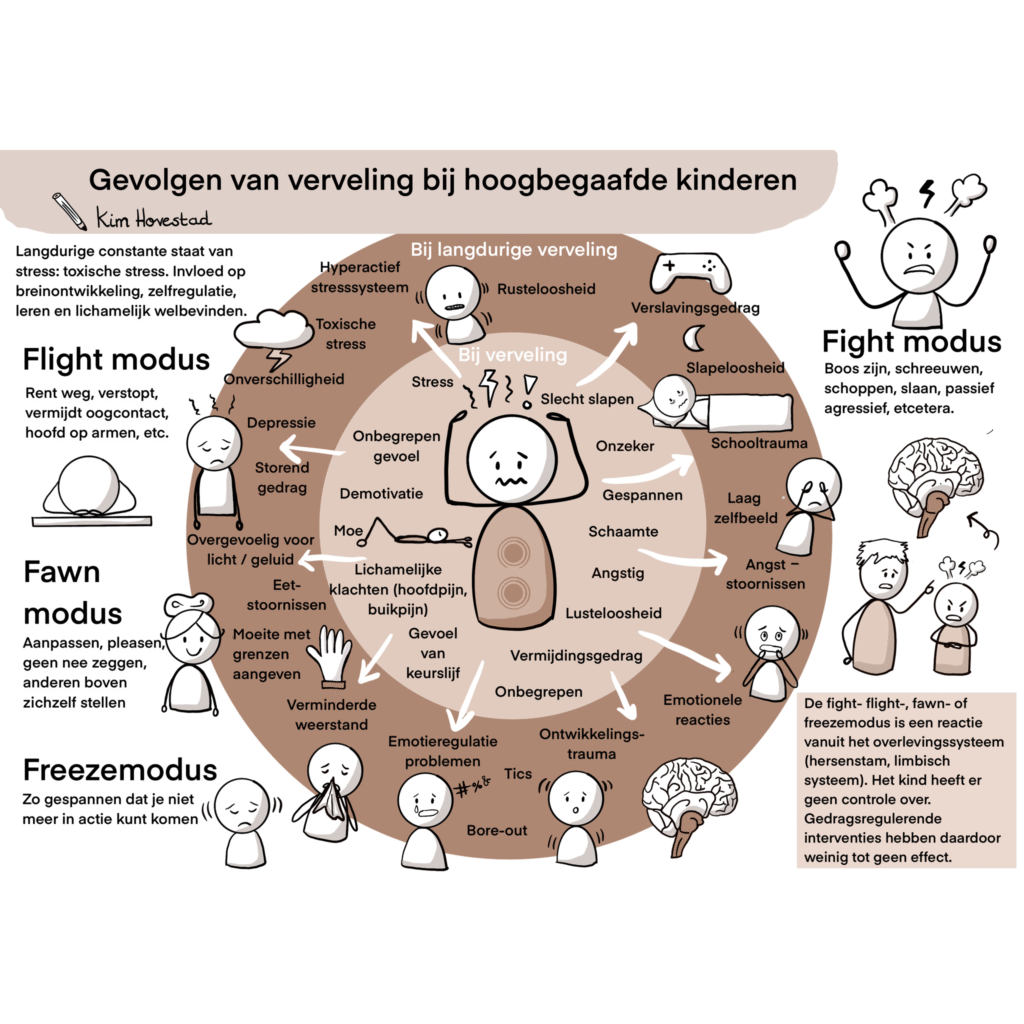 De gevolgen van verveling bij hoogbegaafde kinderen - praatplaat
